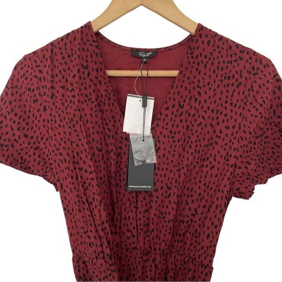 Rails Jet Animal Printed V-Neck Jumpsuit in Rust - Picture 3 of 8